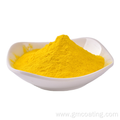 Yellow electrostatic metal powder coating paint